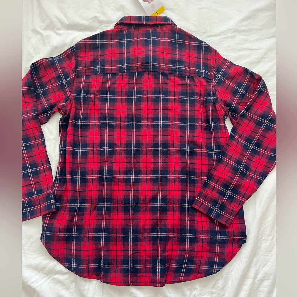 Red and Blue Plaid Flannel - Picture 2 of 5